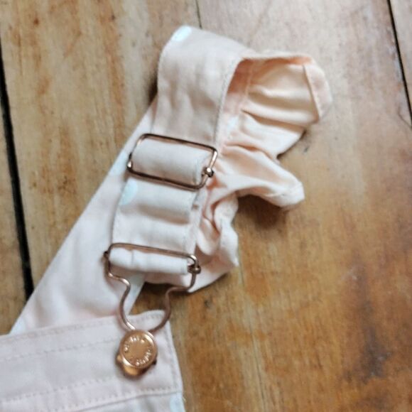 Tahari overalls outfit 3T pink new polka dot overalls pink shirt headband spring - Picture 11 of 15